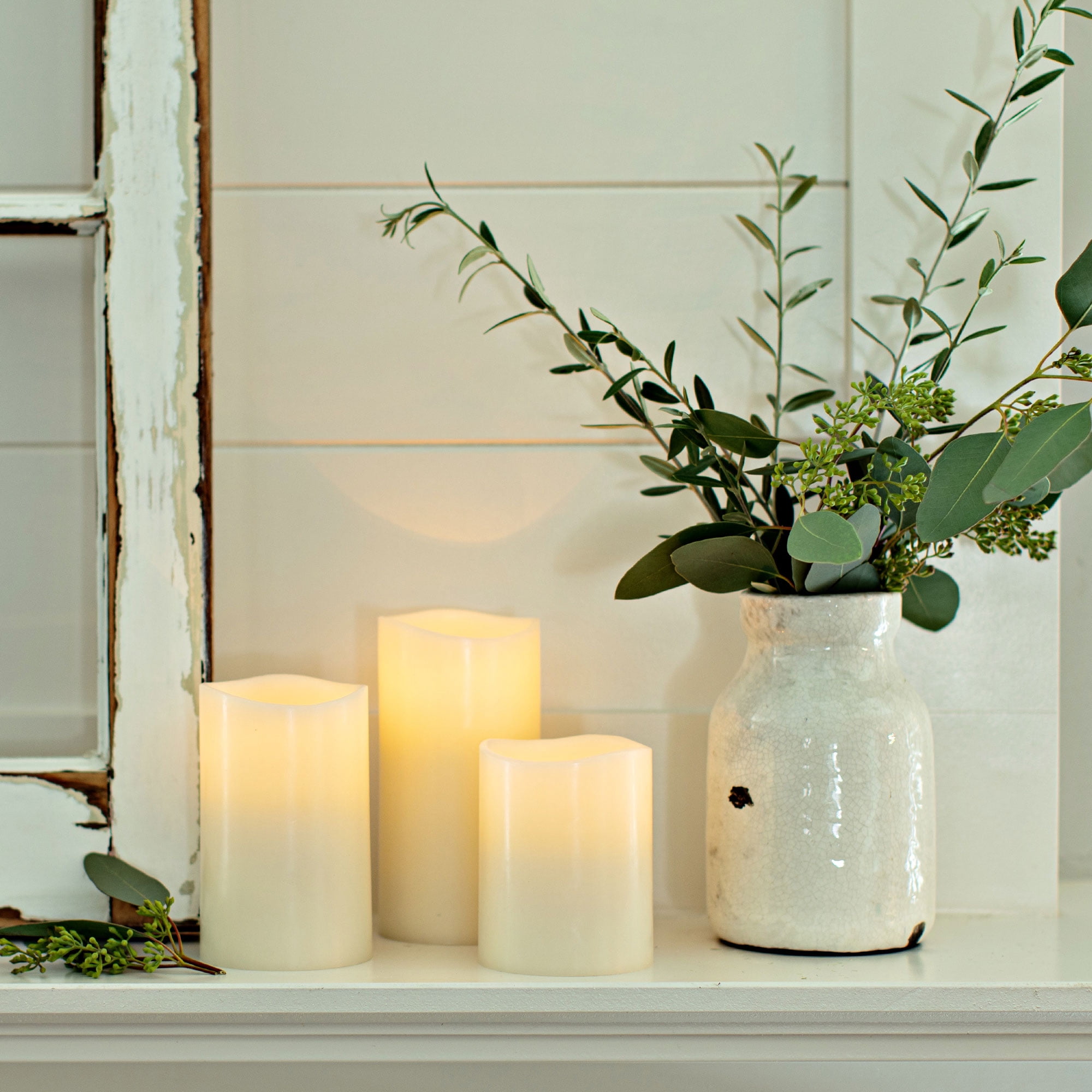 Matchless Candle Co. Set of 3 (4",5",6") 3.15" Wide Flameless LED