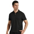 thumbnail image 2 of YUSHOW Men's Polo-Shirt Short Sleeve Performance Moisture Wicking Dry Fit Golf Shirts for Men Black,L, 2 of 7