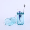 thumbnail image 2 of Portable Dustproof Antibacterial Home Camping School Toothbrush Box (Transparent Blue), 2 of 5
