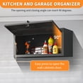 thumbnail image 6 of Tcbosik Wall Mounted Metal Cabinet with Up-Flip Door, Floating Locker Cabinet for Kitchen Garage Workshop, Easy Assembly, Black, 6 of 10