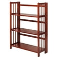 thumbnail image 6 of 3-Shelf Folding Stackable Bookcase 27.5" Wide - Mahogany, 6 of 23