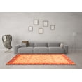 thumbnail image 3 of Ahgly Company Indoor Rectangle Abstract Orange Modern Area Rugs, 2' x 4', 3 of 4