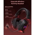 thumbnail image 3 of Wireless Gaming Headset for PS5, PS4, PC, Switch, Laptop with Bluetooth 5.3, 2.4GHz USB Headphones with Detachable Noise Canceling Mic, Stereo Sound, 3.5mm Wired Mode for Xbox Controller, Black, 3 of 15