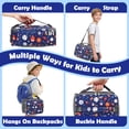 thumbnail image 5 of GYEUKHAM Kids Insulated Lunch Bag,Durable School Lunch Box with Shoulder Strap & Bottle Holder,Water-Resistant Thermal Cooler Tote for Boys & Girls,Rugby, 5 of 8
