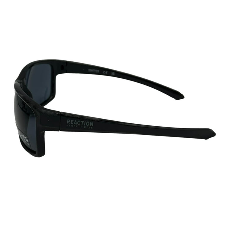 Kenneth Cole Reaction Mens S. Black Rectangle Wrap Plastic Kenneth Cole Reaction Mens S. Black Rectangle Wrap Plastic
