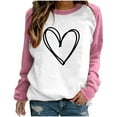 thumbnail image 2 of Ventes de Liquidation! Aqestyerly T-Shirt Imprimé Mode pour Femmes Manches Longues Blouse Col Rond Hauts Décontractés Sweat à Capuche, 2 of 4