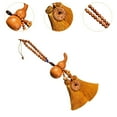 thumbnail image 6 of Gourd Statue Car Pendant Wooden Beaded Hanging Ornament Feng Shui Decor for Rear View Mirror Home Office Car Enthusiasts, 6 of 9