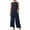 Navy, variant on Azrian Womens Jumpsuit Causal Dress in,2PC Plus Size Suit Sets,Fashion Woman Round Neck Pockets Pants Set S-XXL Size on