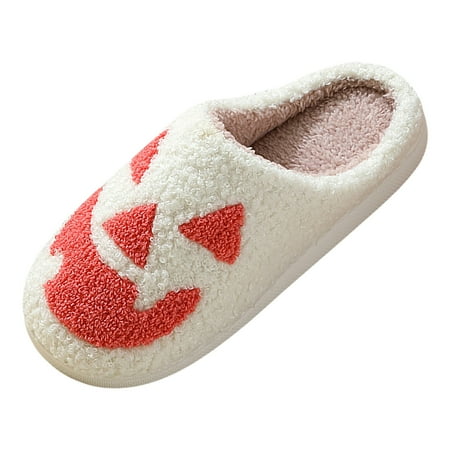 

Xboschi Womens House Slippers 2024 New Comfortable Home Pumpkin Warm Winter Slippers For Couples Thick Sole Soft Sole Shoes Thickened And Non