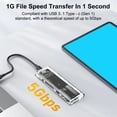 thumbnail image 3 of M.2 NGFF SATA SSD Enclosure Adapter USB 3.1 Gen1 5Gbps to NGFF SATA Solid State Drive External Enclosure for SSD 2242/2260/2280, 3 of 8