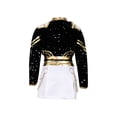 thumbnail image 4 of Popular Singer Group Cosplay Costume, Pop Star Printed Black Outfit with 2 Waist Accessories, Halloween Costumes Outfit, for Halloween Cosplay Party, 4 of 7