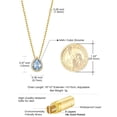 thumbnail image 6 of KeyStyle Women Necklaces Birthstone Pendant Necklace with Cubic Zirconia 14K Gold Plated Teardrop Valentine Jewelry Gifts for Her, 6 of 10