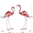 thumbnail image 3 of DecMode 36" Tall Textured Ombre Flamingo Garden Sculpture (2 Pack), 3 of 10