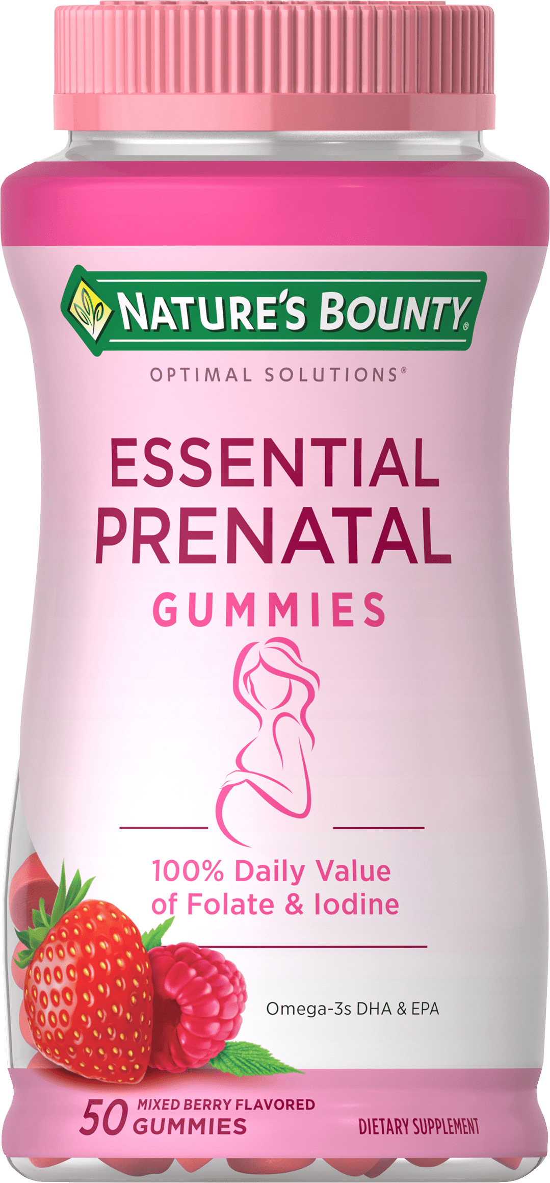 Nature's Bounty Optimal Solutions Essential Prenatal Gummy Vitamins, 50 Ct