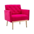 thumbnail image 2 of Accent Chair, Leisure Single Sofa with Rose Golden Feet, 2 of 7