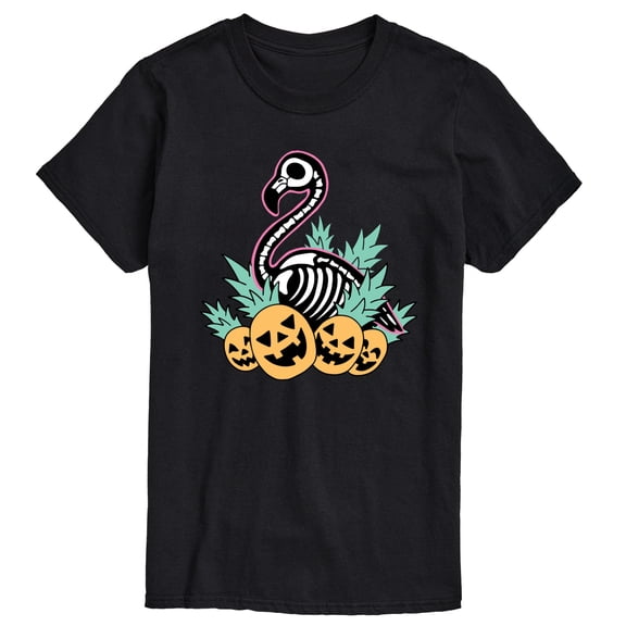 Instant Message - Flamingo Skeleton Short Sleeve Graphic T-Shirt
