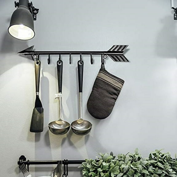 Wall Mounted Bow & Arrow Hook - Stylish Coat Rack for Hanging Coats, Hats, Keys, Bags, Umbrellas | Space Saving Entryway, Living Room, Bedroom, Kitchen Decor for Home Organization