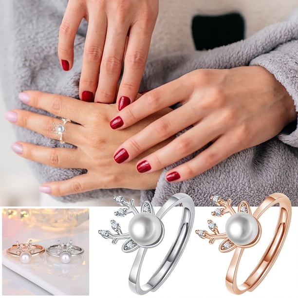 Xihbxyly Anillo Elegante, Banda de Aleación Ajustable, Detalle de Circonita Cúbica Brillante, Regalo Perfecto para Cualquier Ocasión, Cumpleaños, Aniversario, Navidad, Regalo Significativo para Él o