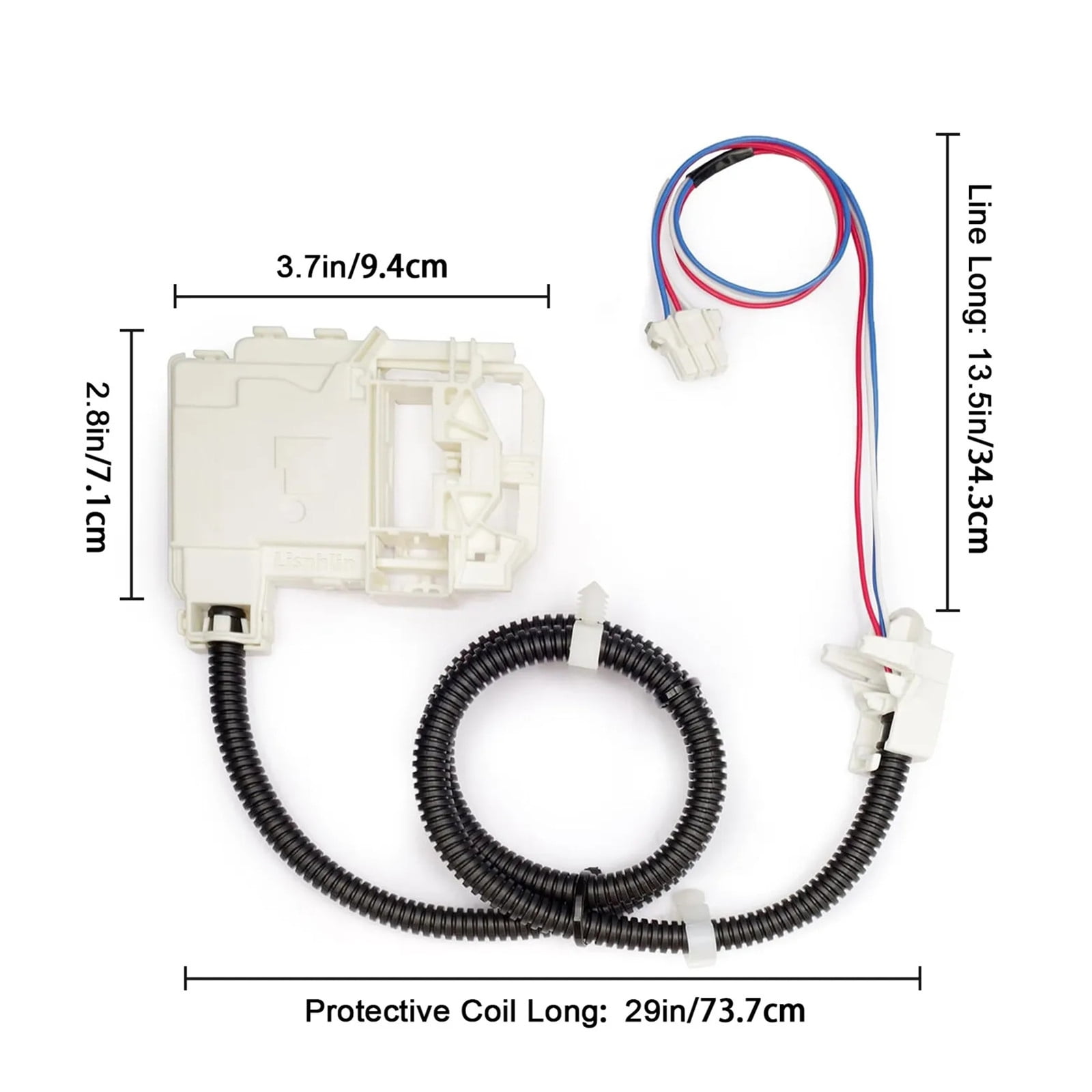 For GTW490ACJ6WS Washer Lid Lock Switch ABS Construction, Genuine Copper Wire, Secure Lid Closure