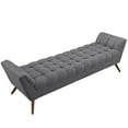 thumbnail image 4 of Modway Response Upholstered Fabric Bench in Gray, 4 of 6