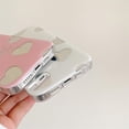 thumbnail image 5 of Simple Cute Love Heart Plating Mirror Phone Case Compatible with iPhone Case (Pink,iPhone 14 Pro), 5 of 6