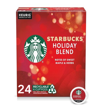 K-Cup For Starbuck Coffee Pods—Dark Roast Coffee—Roast For Keurig Brewers—100% Arabica— (Holiday Blend)