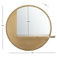 thumbnail image 3 of SAFAVIEH Maileen 24 in. Solid Frame Mirror, Antique Brass, 3 of 5
