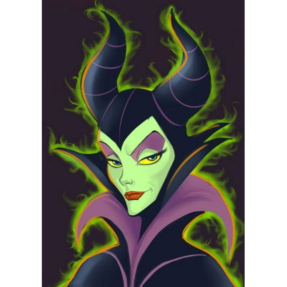 Maleficent Diamond Art Painting Kits, Diamond Art, Full Drill 5d Diamond Dots Kits Gem Art for Adults Wall Home Decor(12"x16")