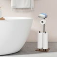 thumbnail image 5 of Free Standing Toilet Paper Holder with Storage Shelf, 5 of 6