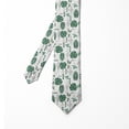 thumbnail image 2 of Men's Tie, Tropical Monstera Branch, 3.7", Hunter Green and Dried Rose, by Ambesonne, 2 of 4
