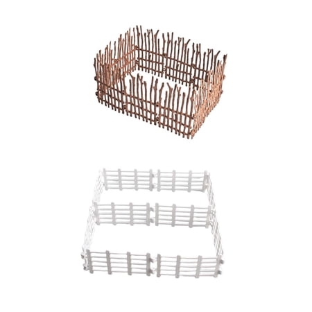 Border Paddock 20 pieces Fence Toys Panel Accessories Barn Paddock Dollhouse ...