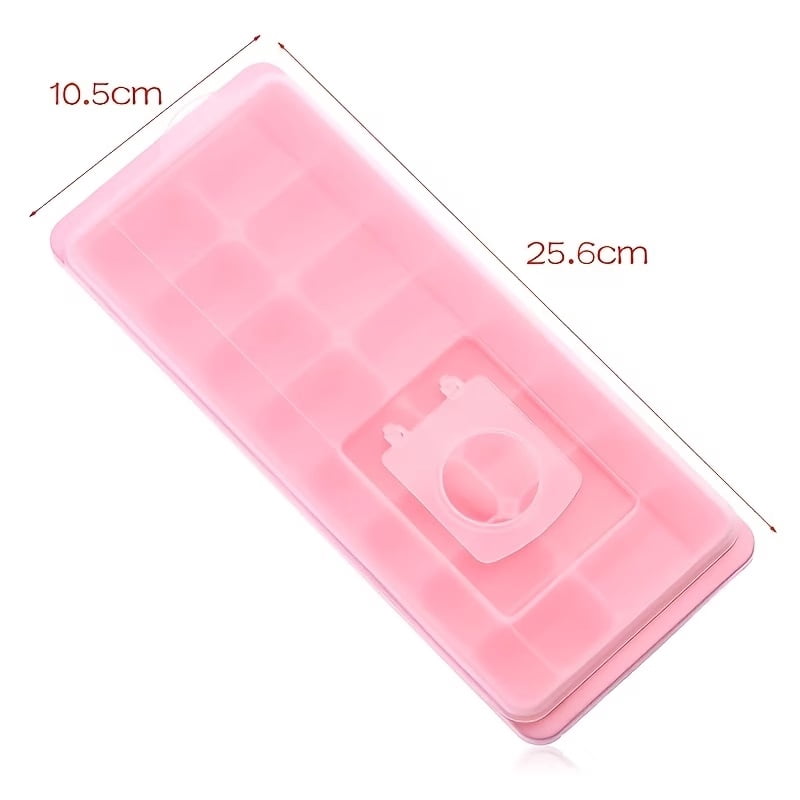 Flexible BPA-Free Ice Cube Tray 4-Pack with Lid - Stackable Colorful Ice Molds for Cocktails, Coffee, and Food Storage