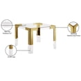thumbnail image 6 of Meridian Furniture Casper Gold Stainless Steel and Acrylic Dining  / Game Table, 6 of 8