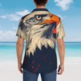 thumbnail image 5 of Salouo American Bald Eagle A for Hawaiian Shirt for Men,Summer Beach Casual Short Sleeve Button Down Shirts Men's Regular-Fit Short-Sleeve Print Shirt -XX-Large, 5 of 6