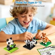 Fun Little Toys 12 Pack Mini Animal Building Blocks, Individually Boxed No Duplicate Zoo Brick Toys, Perfect Party Favors Classroom Prizes Goodie Bag Birthday Gifts for Kids Ages 6-12