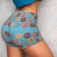 thumbnail image 4 of Goofa Cute Donut Printed Workout Shorts Women Seamless Scrunch Butt Lifting High Waisted Gym Booty Shorts Elastic Workout Shorts-Medium, 4 of 8