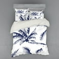 thumbnail image 2 of Ambesonne Psychedelic Bedding Set 3 Pcs, Coconut Palm Tree, Twin XL, Indigo, 2 of 3