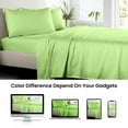 thumbnail image 3 of SGI Bedding Microfiber Made Bed Sheet Set - King Size Sheets Microfiber Sheets Soft, Durable Sheets 15" Deep Sage, 3 of 7