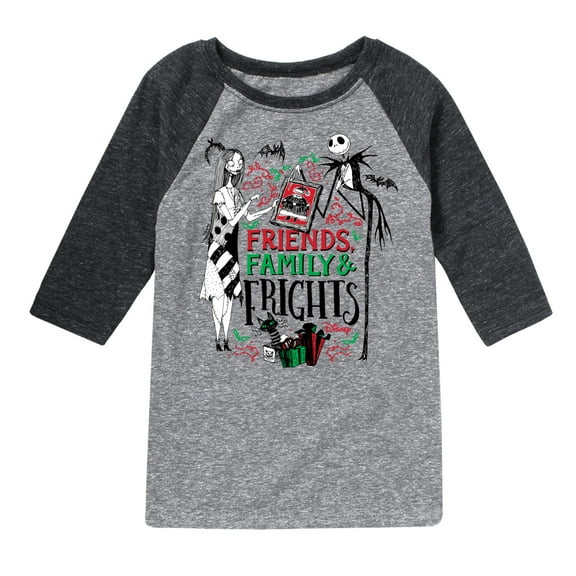 The Nightmare Before Christmas - Friends Family And Frights - Toddler And Youth Raglan Graphic T-Shirt