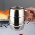 thumbnail image 1 of Tea Coffee Mug Double Layer Water Mug Stainless Steel Beer Jar Portable Outdoor Drinking Cup, 1 of 5