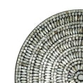 thumbnail image 5 of DecMode Gray Mother of Pearl Shell Handmade Mosaic Plate Wall Decor with Beige and Black Accents, 5 of 15