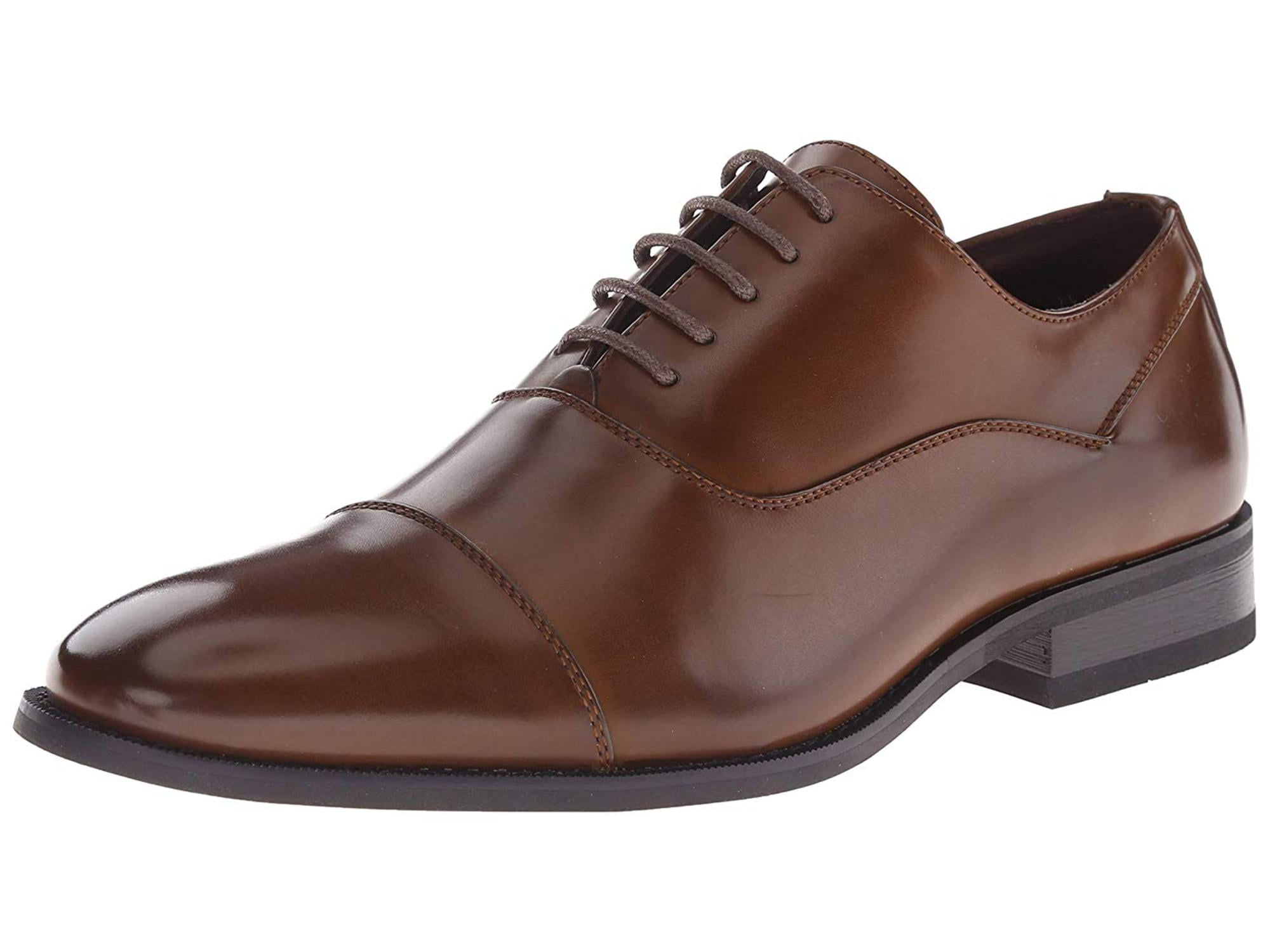 cognac cap toe oxford