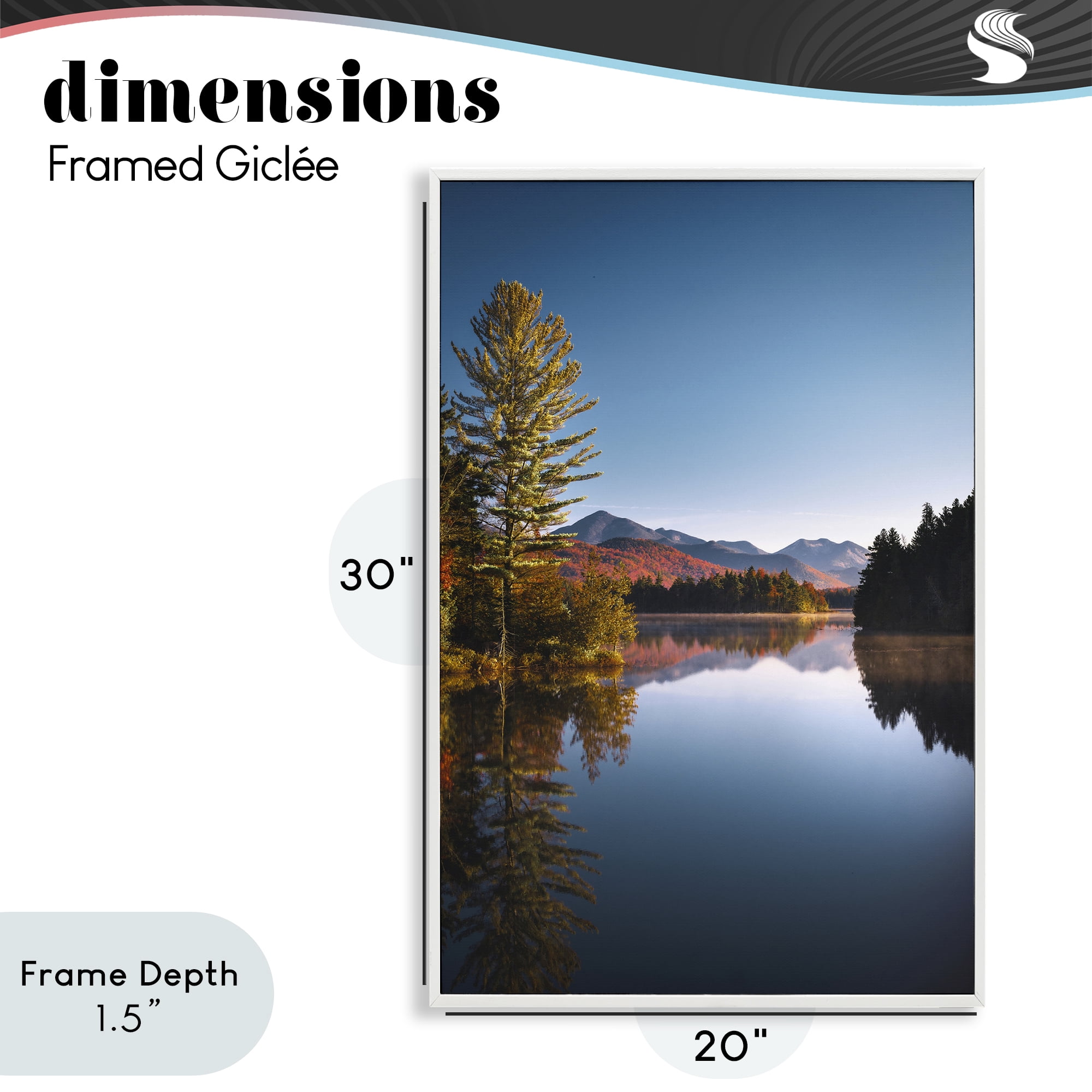 Stupell Industries Autumn Morning Wilderness White Framed Giclee Art, design by Jonathan Zaharek