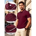 thumbnail image 4 of Cadmus 3 Pack Men's Quick Dry Golf Polo Shirts Lightweight Breathable Collared Casual Shirts,8878,Black+Navy Blue+Red,XL, 4 of 7