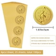 thumbnail image 2 of 100PCS Music Note Gold Foil Certificate Seals Embossed Round Gold Certificate Seal Stickers Self Adhesive Gold Foil Embossed Stickers DIY, 2 of 7