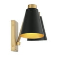 thumbnail image 2 of Trade Winds Maya 2-Light Wall Sconce in Matte Black with Natural Brass, 2 of 6