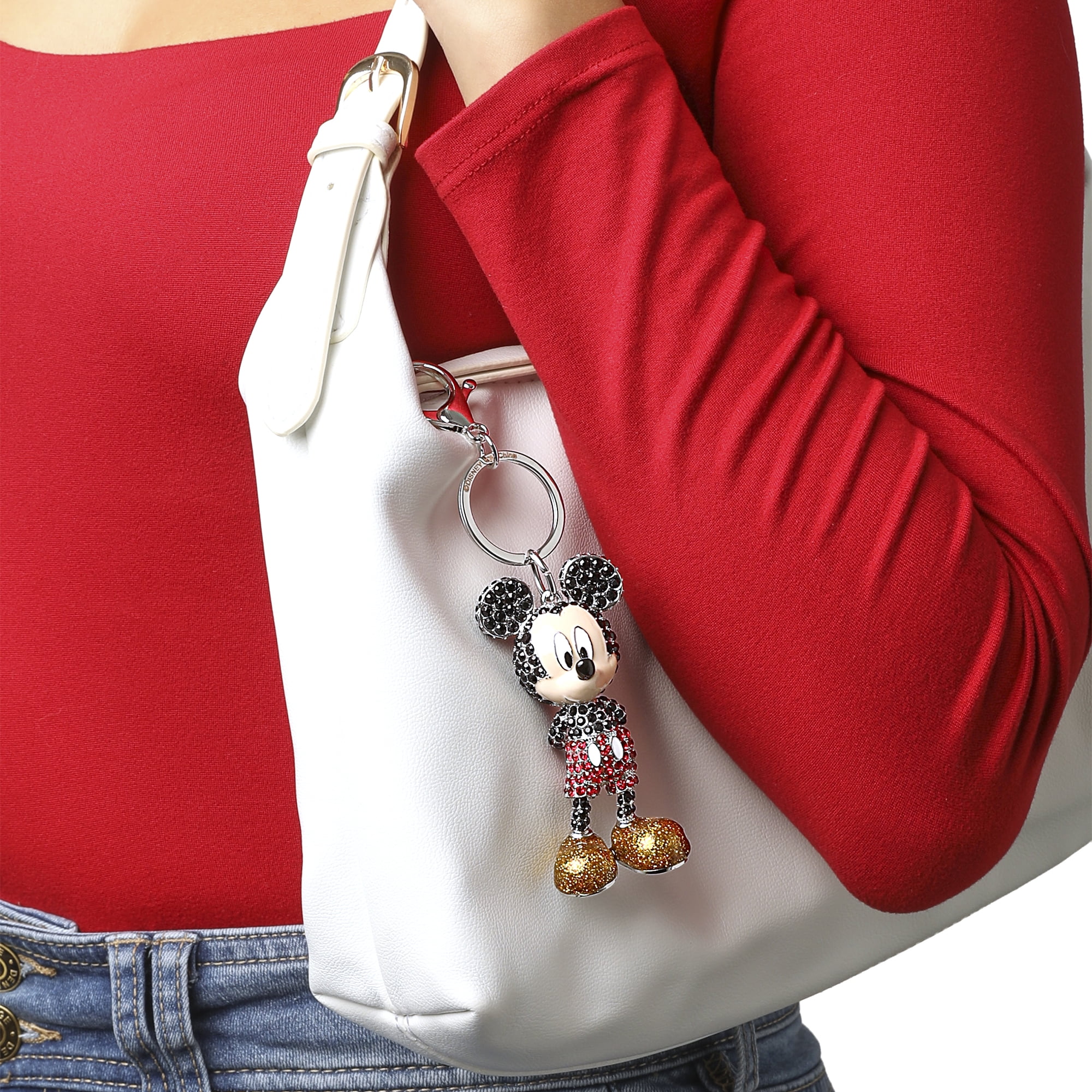 Disney Mickey Mouse Crystal Pavé Bag Charm Keychain – Officially Licensed