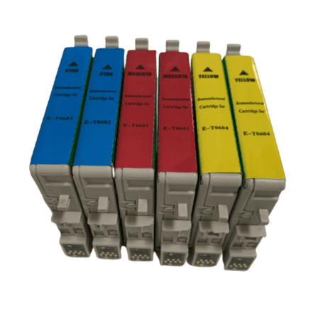 6PK CMY Ink Cartridge for Epson T0602 - T0604 - Fits Epson CX3800 3810 4200 4800 5800F 7800 DX3800