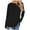 Black, variant on ICHUANYI Women's Basic Shirts Fashion Casual Solid Drop Shoulder Long Sleeve Tops Round Neck Loose Tops Fall Winter 2023 Clothing