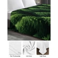 thumbnail image 6 of Green Forest Full Size Flat Sheet, Wrinkleproof & Fadeproof Cooling Flat Bed Sheet Only, Pine Trees Modern Mysterious Art Breathable Soft Bedding Top Sheets 81 x 96 Inches, 6 of 8